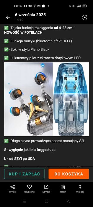 Fotel masujący /relaksujący