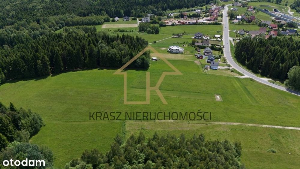 Widokowa działka 2292 m² w Naprawie