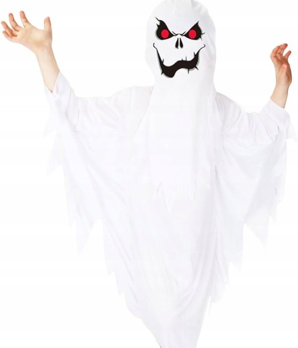 Strój Straszydło Duch Duszek na Halloween dla Chłopców roz M 110-120cm