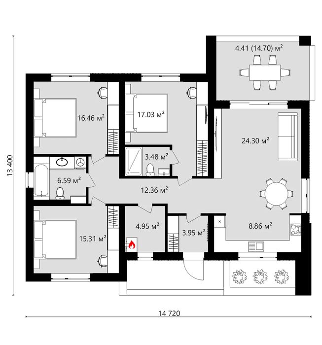 Будинок з ГАЗОМ в с. Гаразджа 110м2 від забудовника