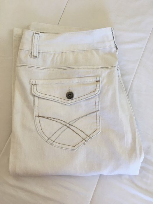 Calças brancas algodão / ganga