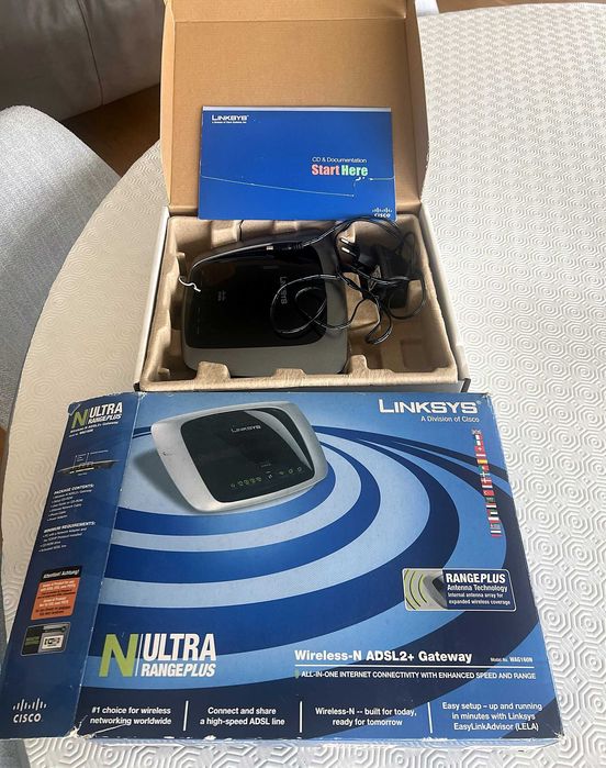 Router Linksys WAG160N Wireless-N ADSL2+ com caixa original