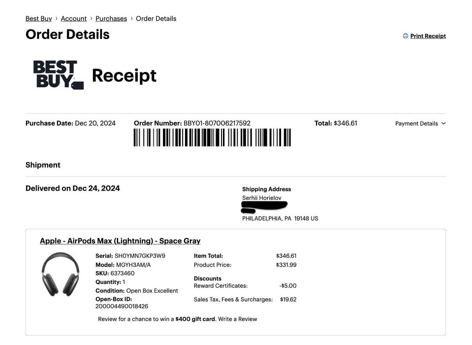 Originais Apple AirPods Max (Lightning)