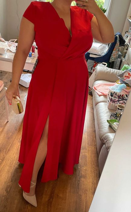 Nowa z metką sukienka maxi długa plus size 50 5xl wesele poprawiny