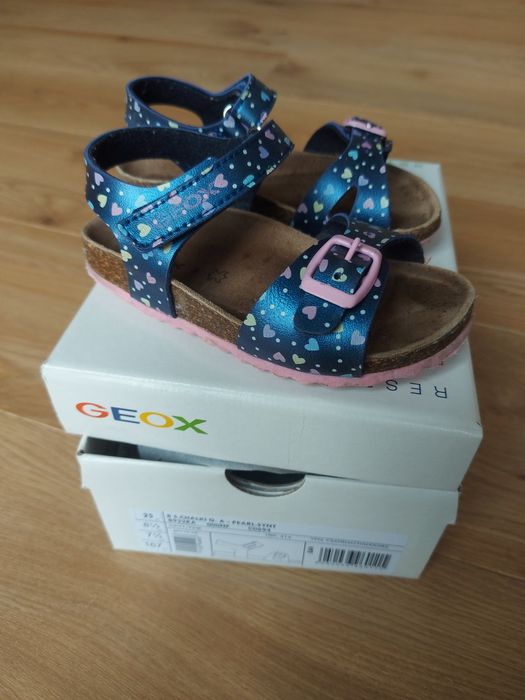 Granatowe perłowe sandały Chalki Girl - Geox rozm. 25