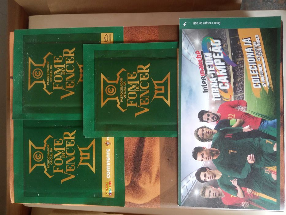 8 Carteiras cromos Torna-te um Campeão- Intermarche.Seladas.Conjunto.