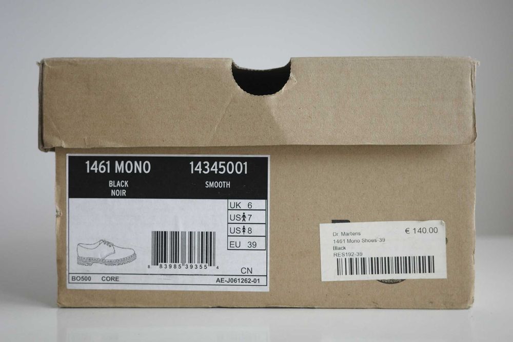 шкіряні черевики Dr. Martens 1461 Mono чорні унісекс розмір 39