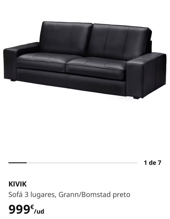 Sofá pele creme/bege