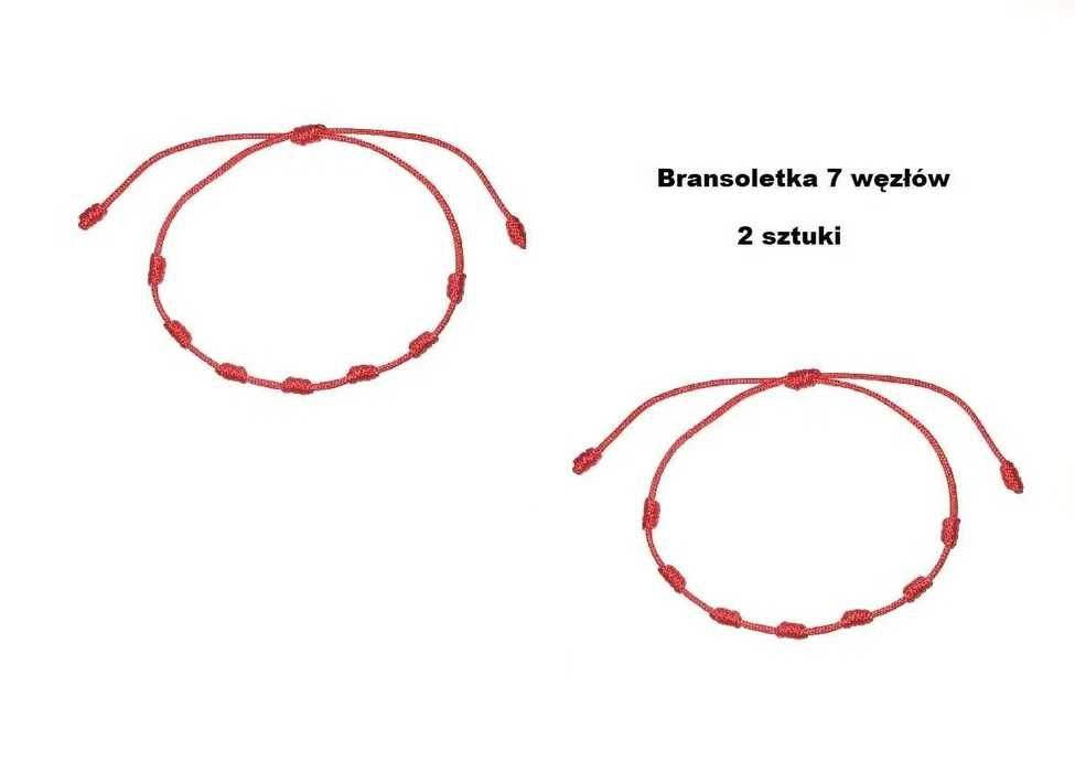 2szt Sznurkowa Bransoletka 7 węzłów Ochrona i Szczęście