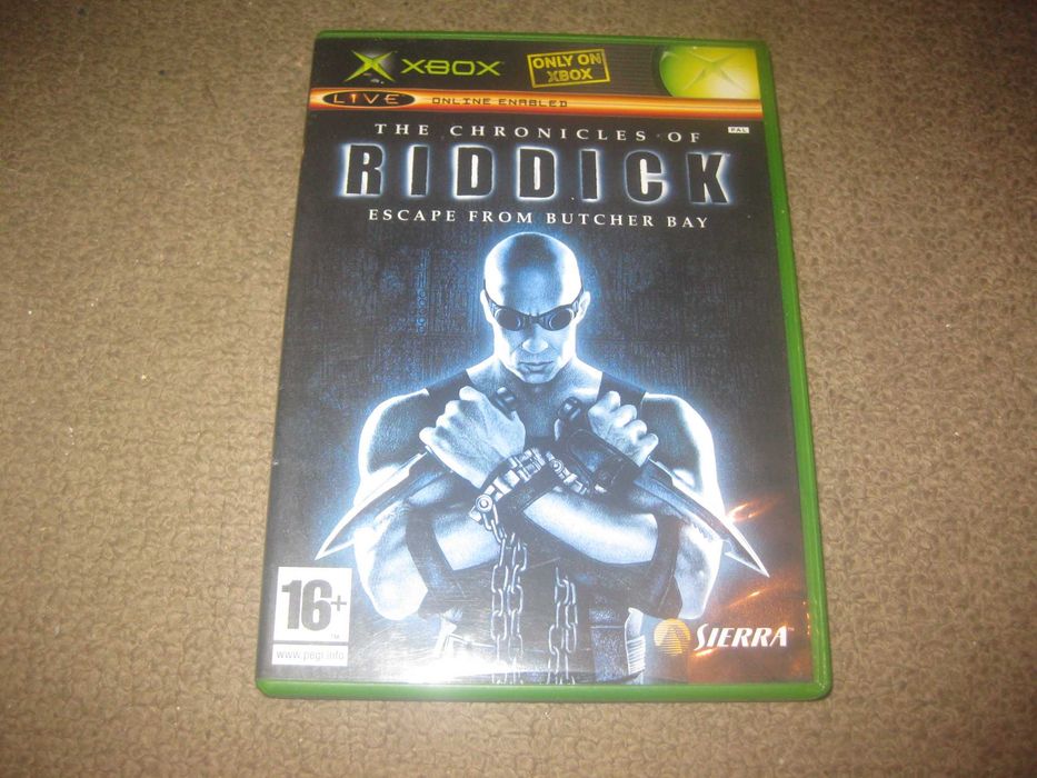 Jogo "The Chronicles of Riddick: Escape From Butcher Bay" para a XBOX Completo!