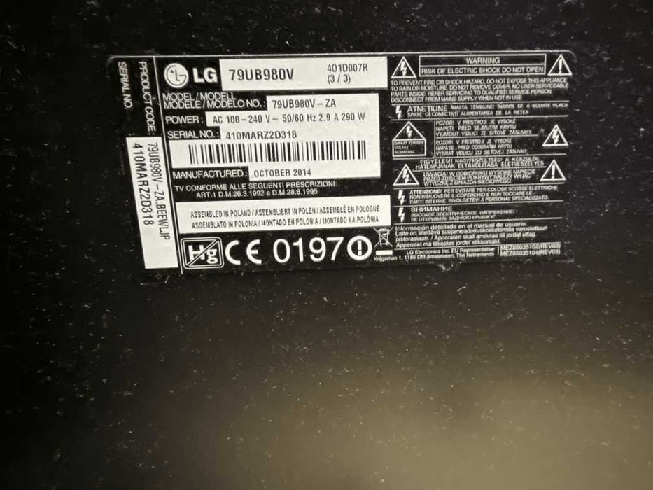Telewizor LG 79ub980v