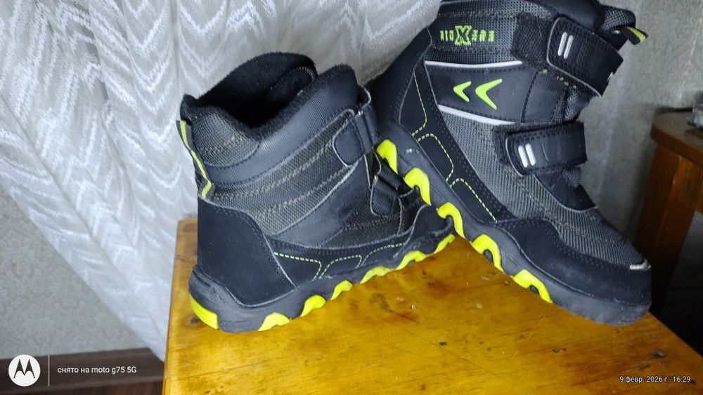 Детские ботинки на мальчика размер 34 состояние хорошее , Бу теплые