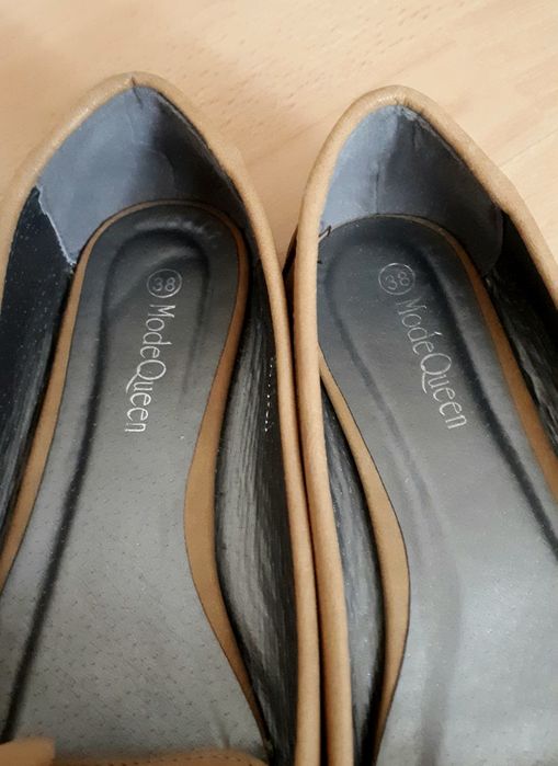 Mokasyny, baleriny beżowe/kamelowe r. 38 ccc NOWE tanio