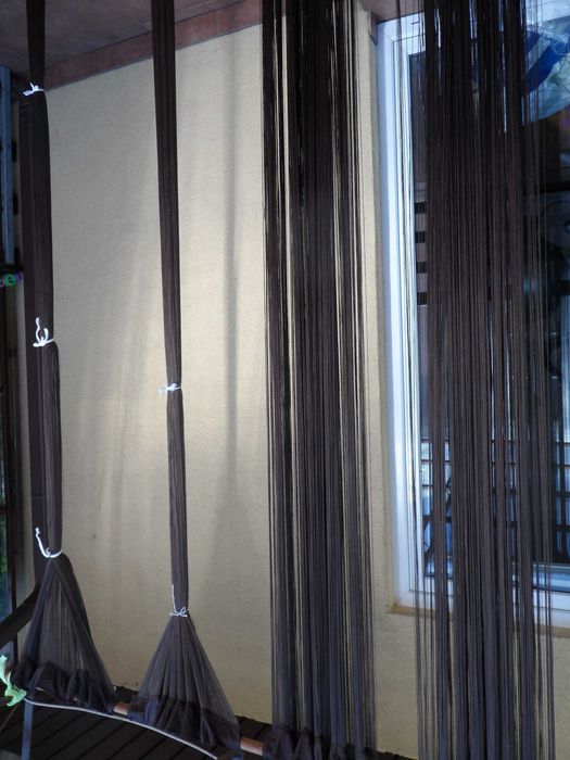 Makaron firanka spaghetti  zasłonka spagetti brąz 4 sztuki