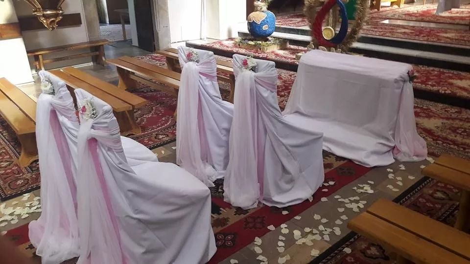 Pokrowce Uniwersalny na Krzesło do Kościoła na Ślub