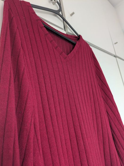 Vestido midi como novo bordeaux