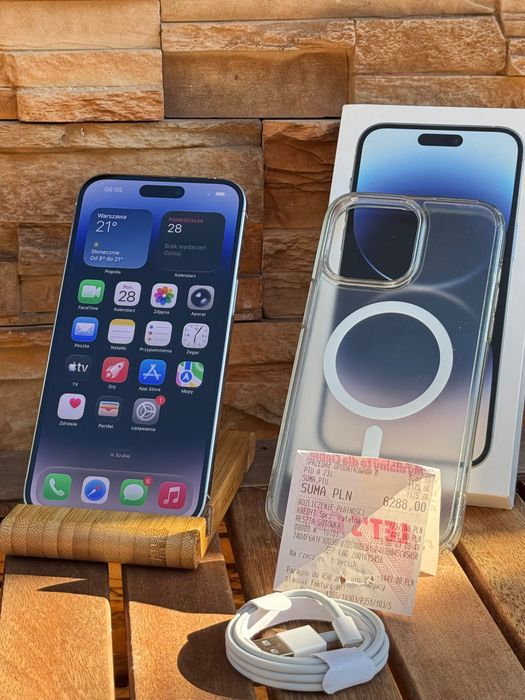 iPhone 14 Pro Max 128GB | Bateria 100% | Stan Bardzo Dobry | Paragon + Ładowarka + Etui