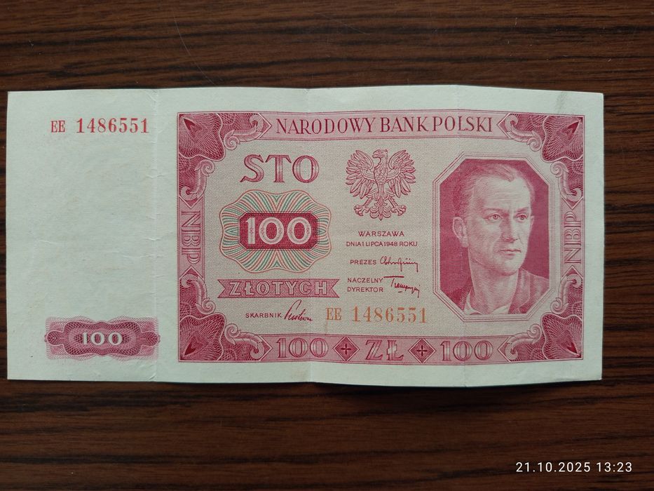 Banknot 100 złotych Seria EE