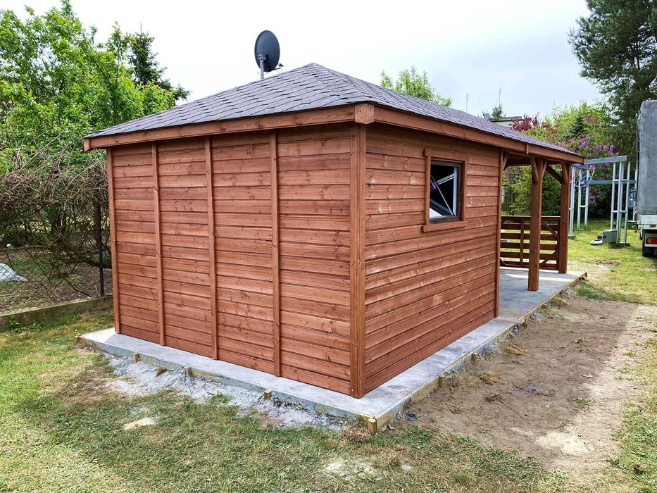 Altana ogrodowa z domkiem narzędziowym Afrodyta 3m x 7m - PRODUCENT