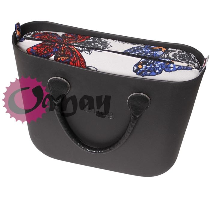 Szary organizer do OBAG STANDARD róże i motyle wkład oMay