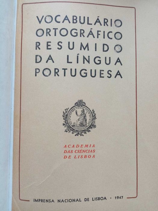 livro: “Vocabulário ortográfico resumido da língua portuguesa”