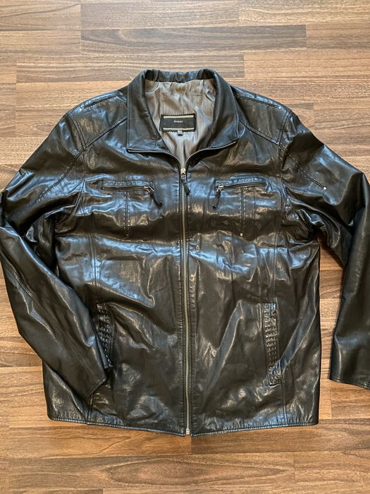 Кожана чоловіча куртка