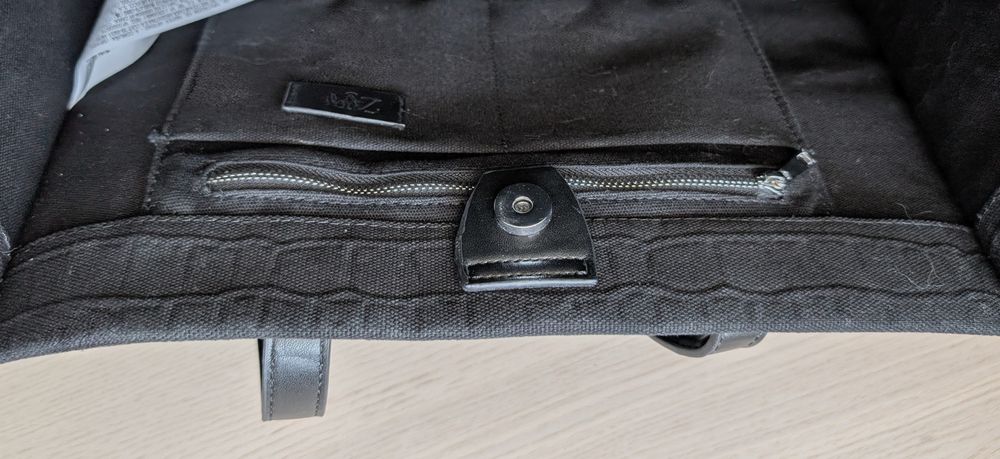 zara czarna duża torebka shopper z tłoczeniem