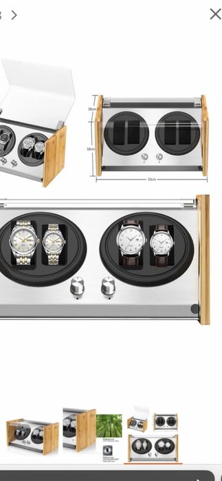 Rotomat Smith Watch Winder na 4 Zegarki Bambus + Metal WWS-B2BAM