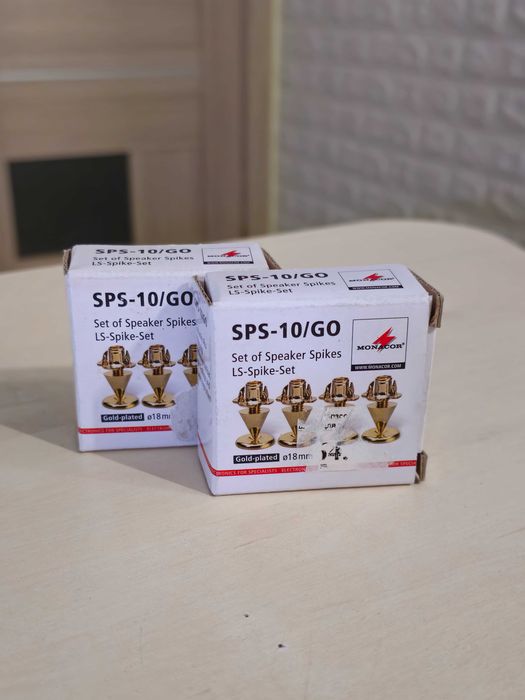 Віброгасильні шипи Monacor SPS-10/SC для акустики (4шт) з позолотою