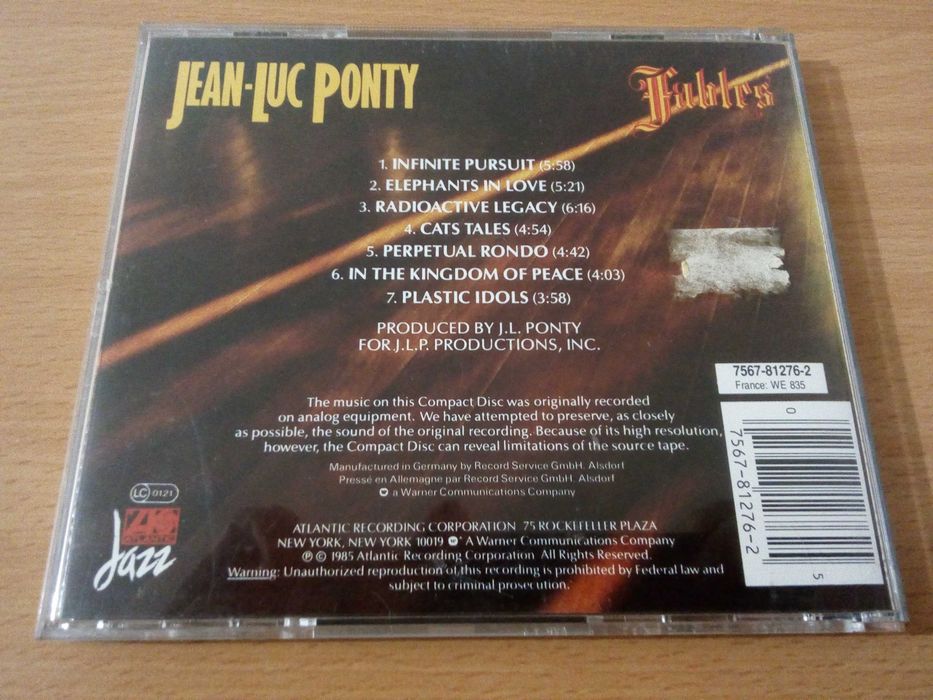 JEAN-LUC PONTY - Fables ( 1985/87 )