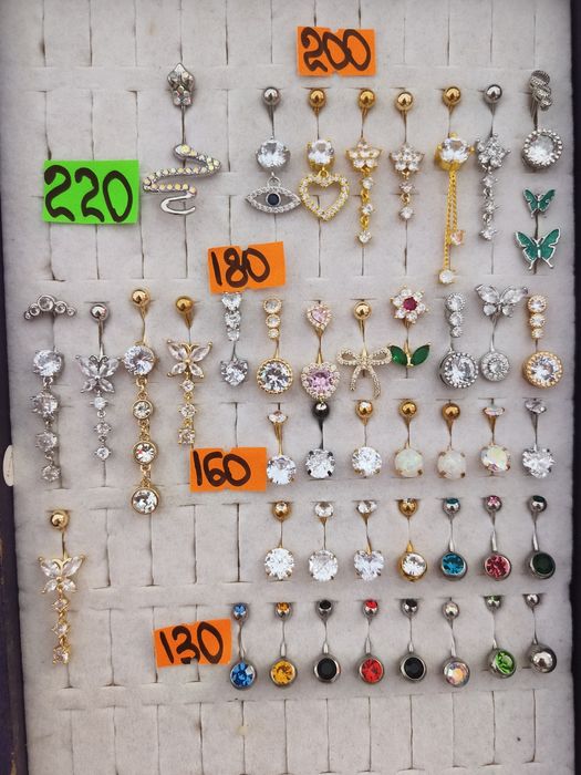 Пирсинг в пупок медсталь