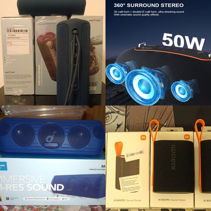 НОВА АКУСТИКА Kisonli K8 Bluetooth 5.3 + EDR, 50W, 8000mAh, USB//TF/BT