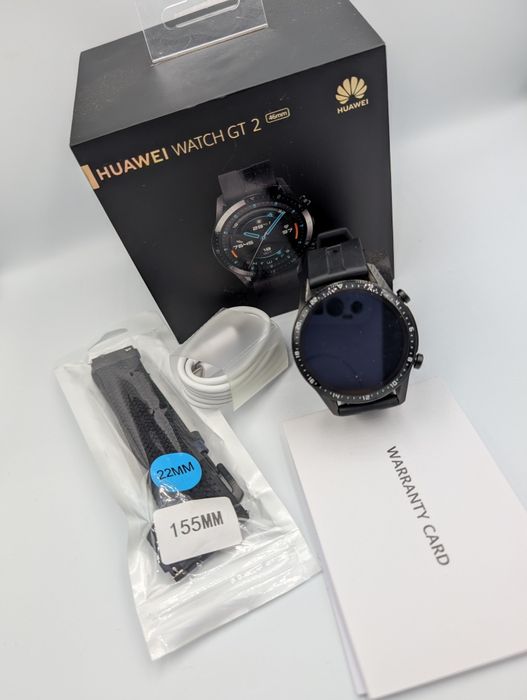 Huawei Watch GT2 46mm Silver/Black | + Плетений ремінець у подарунок