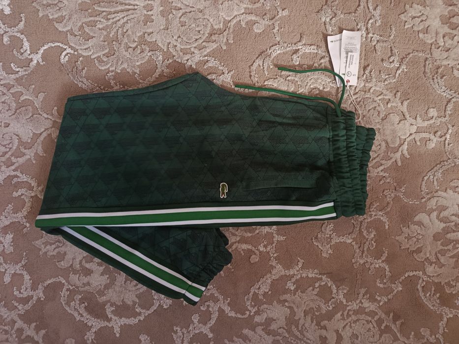 Spodnie dresowe męskie Lacoste Monogram - ciepłe wygodne, rozmiar XL