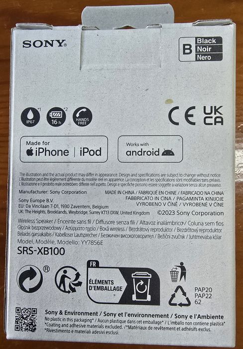 Sony coluna portátil