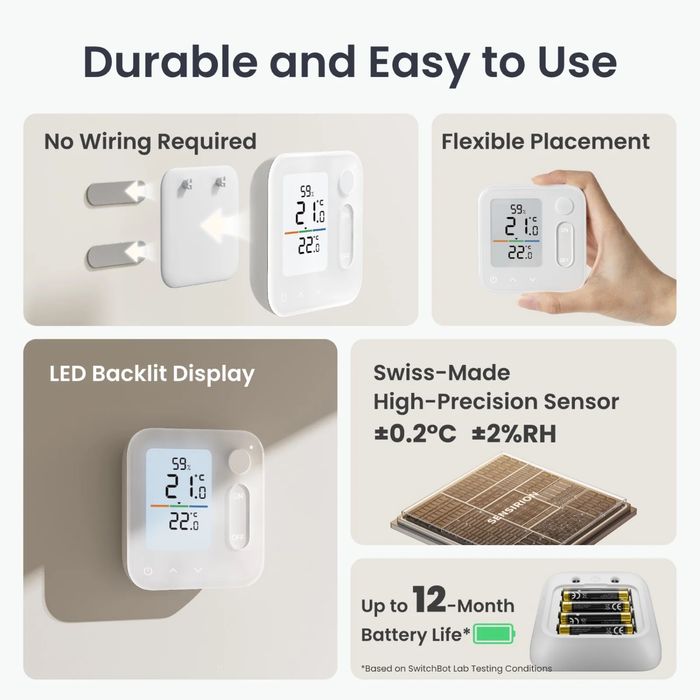 SwitchBot Home Climate Panel Розумна панель керування кліматом для розумного дому