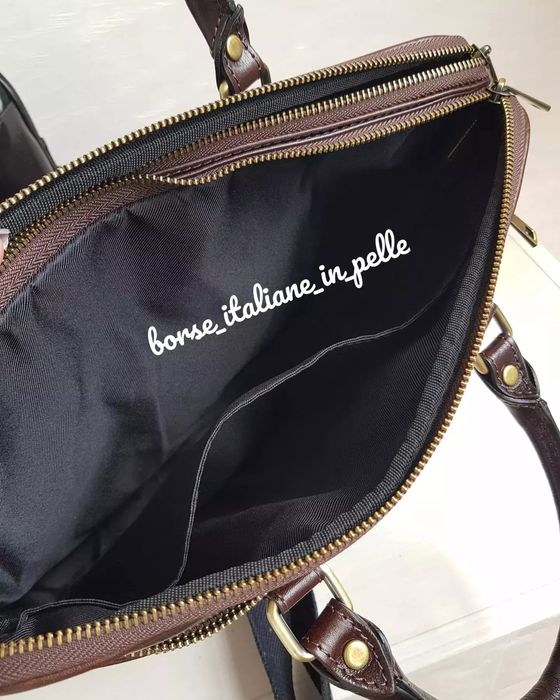 Чоловіча шкіряна сумка, портфель Італія, Virginia Conti