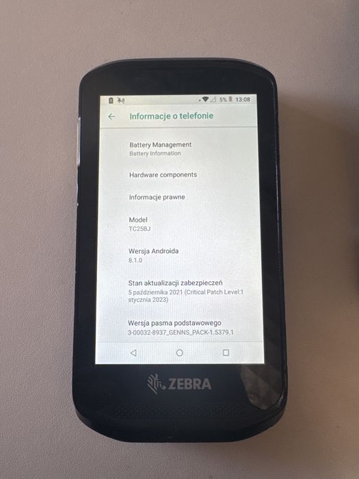 Zebra TC25 terminal kolektor danych LTE/WiFi + stacja dokująca