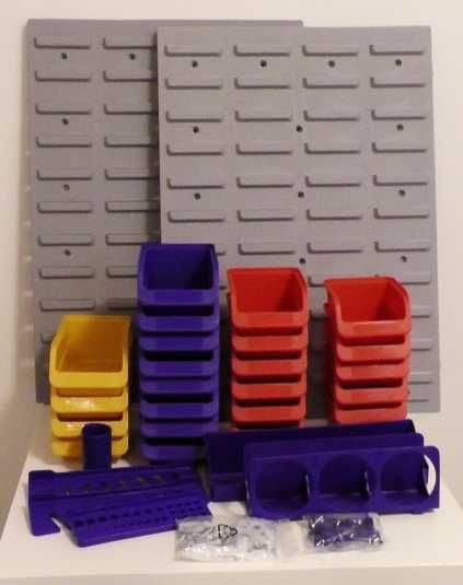 Tablica Ścianka Narzędziowa 2 częściowa + kuwety uchwyty komplet