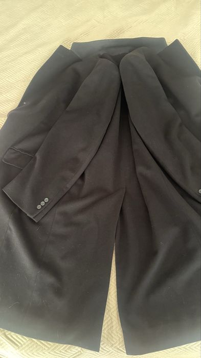 Sobretudo Emidio Tucci Lã Caxemira Preto 56 XXL Made Italy