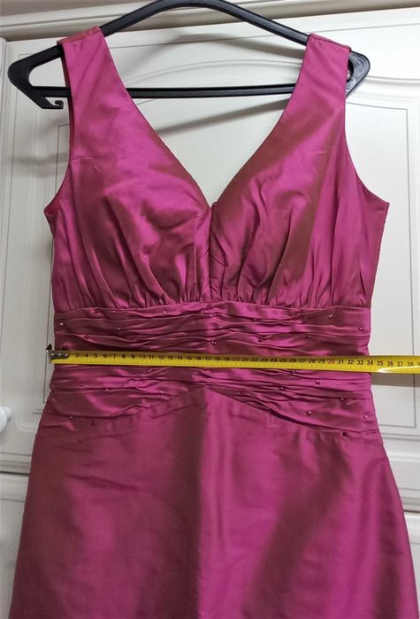 Vestido cerimónia, seda pura , tamanho S
