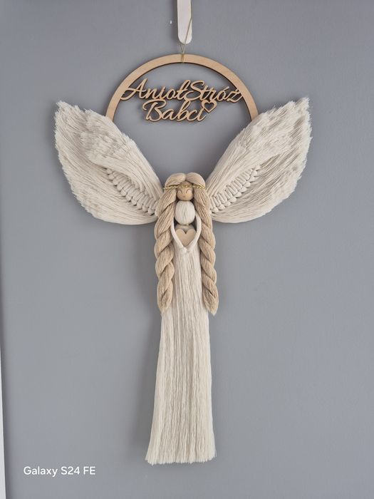 Aniol Stróż Babci makrama prezent dzien Babci