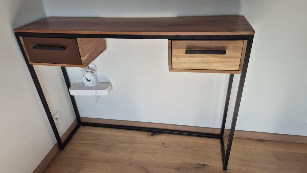 Toaletka/biurko z szufladami w stylu loft 120x90x30