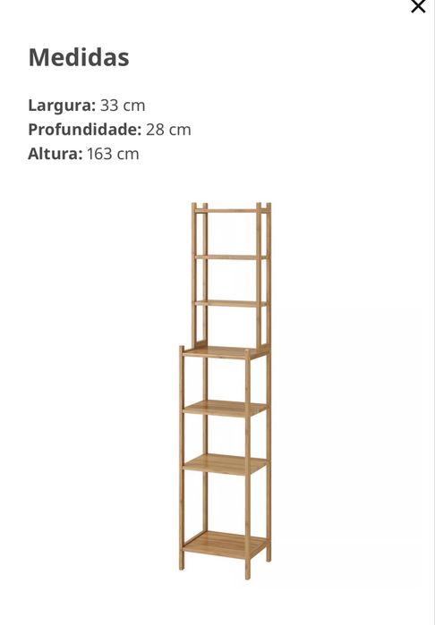 Estante em bambu, como Nova.