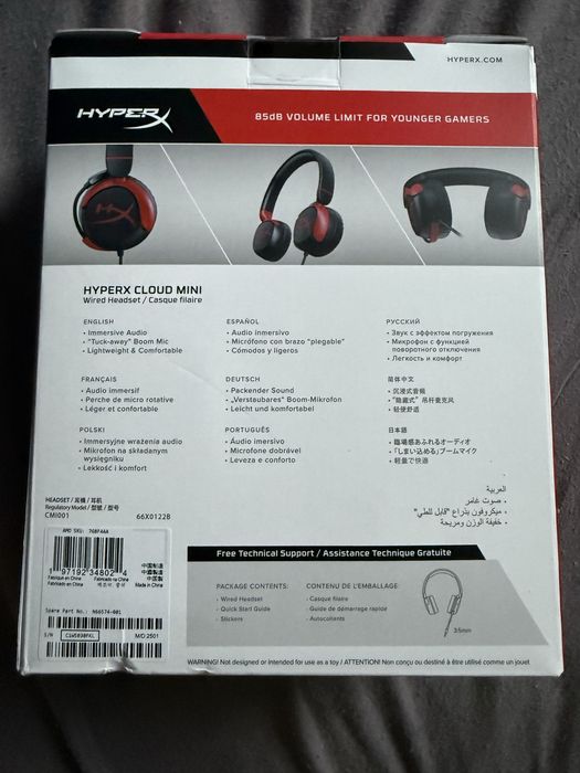 Słuchawki przewodowe z mikrofonem HyperX Cloud Mini Nauszne