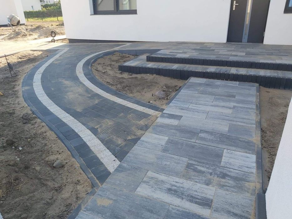 Układanie kostki. Kostka brukowa. Brukarstwo