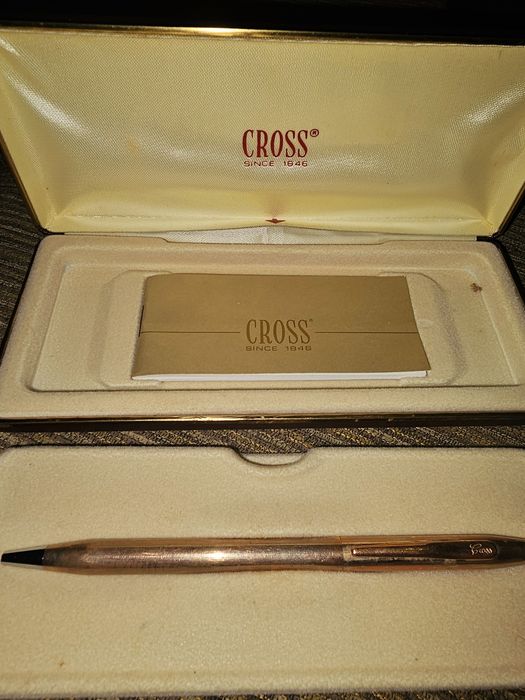 Caneta CROSS ouro 10k CERRUTI 1181 HACHETTE 24kswarovsky GIANTI parker