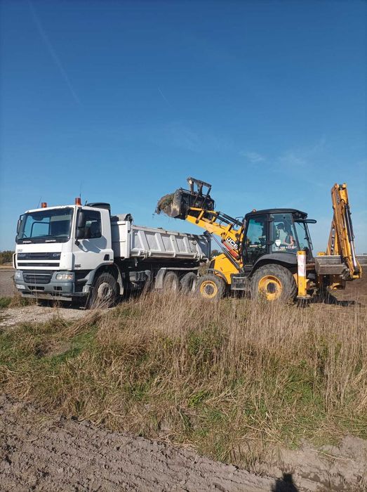 Usługi koparko- ładowarką, minikoparką, transportowe wywrotkami