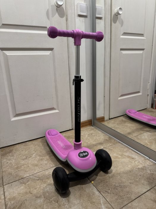 Дитячий самокат iTrike 8899-pink рожевий Maxi-big з регулюванням керма