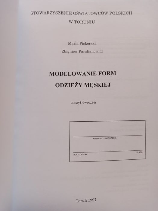 Podręcznik do technikum odzieżowego